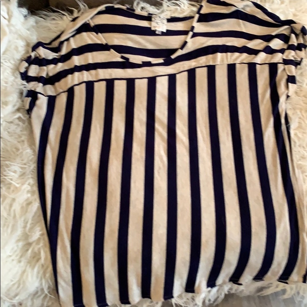 Dress shirt , navy blue striped